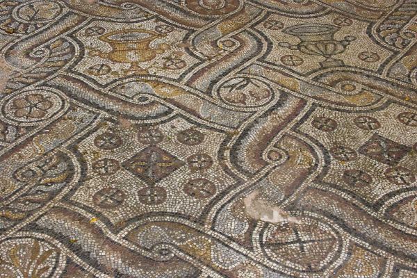 Greece, Athens Ornate mosaic floor